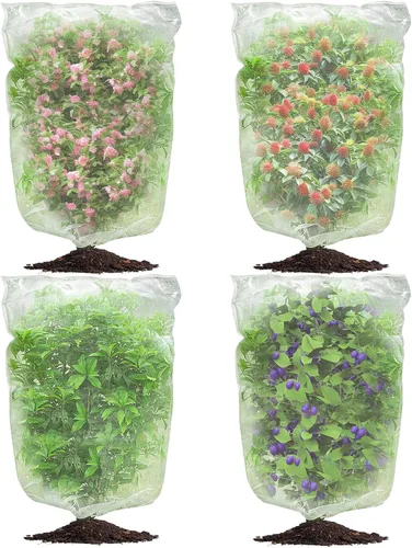 Miniatura 14 de 3 piezas de malla de barrera para plantas, malla de barrera para plantas, redes de pájaros, bolsas de barrera para verduras, frutas, bolsas