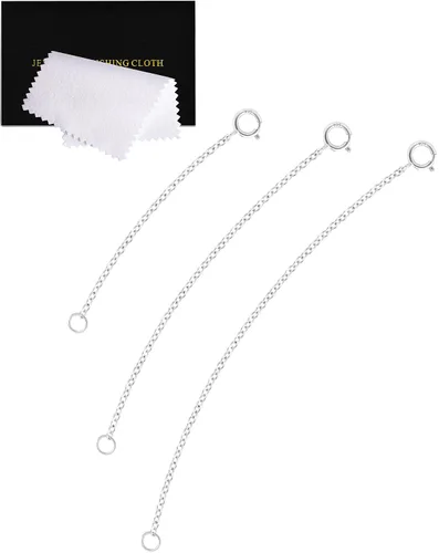 Miniatura 25 de Extensores de collar para mujer, extensor de pulsera de oro, extensión de joyería de cadena dorada para tobillera para mujer, juego de 2 piezas