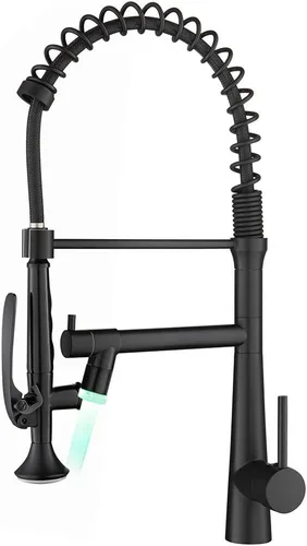 Miniatura 8 de AIMADI Grifos de cocina de montaje en pared, grifo de fregadero de cocina de montaje en pared central de 8 pulgadas con rociador extraíble, diseño