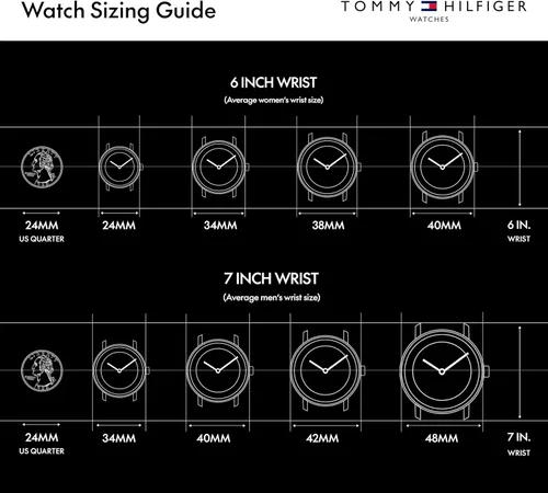 Miniatura 6 de Tommy Hilfiger Men's 3-Hand Quartz Watch – 42mm Case, Leather Strap, 3 ATM Water Resistant, Modern Everyday Timepiece, Gift for Him
