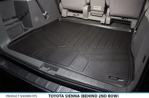 Miniatura 2 de SMARTLINER Alfombrilla de suelo para maletero de carga para todo tipo de clima, detrás de la segunda fila para Toyota Sienna 2011-2012