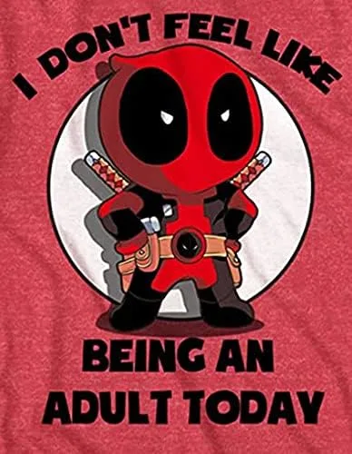 Miniatura 4 de Marvel Deadpool Dont Feel Like Being an Adult - Camiseta para adultos Rojo brezo