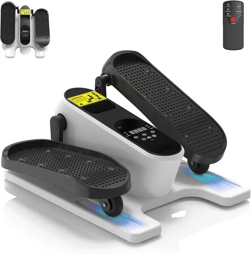HOTWAVE Máquina de ejercicios elíptica para el hogar con control remoto Blanco