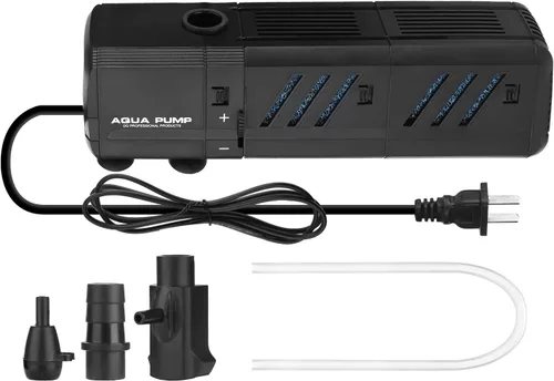 Miniatura 7 de Filtro interno sumergible para acuario de 8 W, filtro ajustable para pecera con bomba de agua de 200 GPH para pecera de 10 a 50 galones, color negro