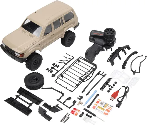 Miniatura 7 de Naroote RC Crawler, 500mAh 2.4GHz 1/16 Escala Completa Vehículo RC Camión Interior (Caqui)