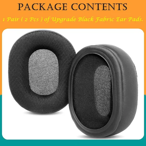 Miniatura 6 de NS-CAHBTOE01 Almohadillas de repuesto compatibles con Insignia NS-CAHBTOE01 Almohadillas de tela para auriculares, color negro