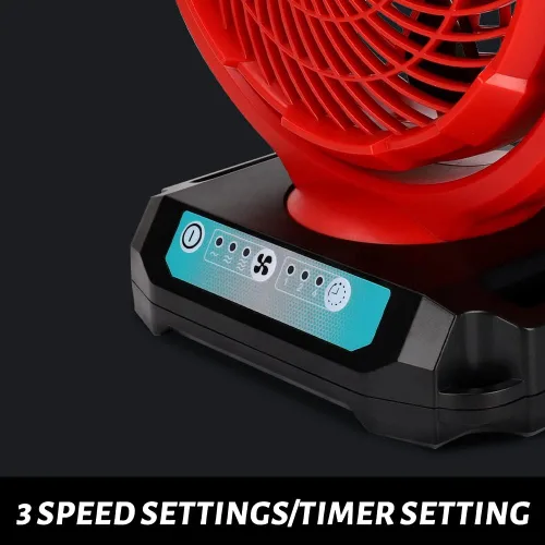 Miniatura 5 de Ventilador inalámbrico para batería Milwaukee de 18 V, ventilador de piso de 14 pulgadas y 3500 CFM, ventilador de campamento a batería para almacén