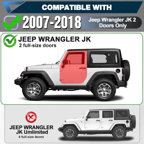 Miniatura 2 de Estribos para Wrangler JK 2007-2018, pasos de trabajo de acero resistente Heavy-Duty Work Steps, 550-LB Capacity, Easy Cab & Bed Access, Jobsite