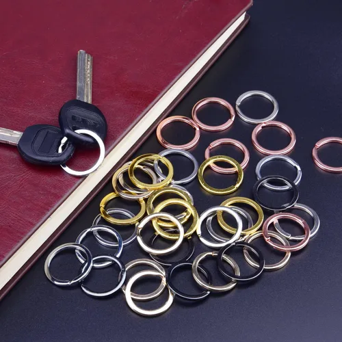 Miniatura 7 de Sunmns Llavero plano de 1 pulgada, llavero dividido de metal, llavero para organizar llaves del hogar, manualidades, cordones, 36 piezas