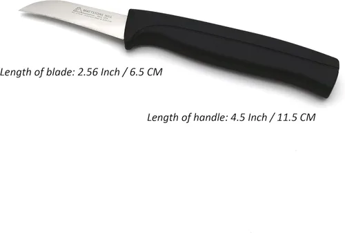 Miniatura 4 de Cuchillo Mondador de 2.5 Pulgadas - MATTSTONE HILL Cuchillo Mondador Pico de Pájaro, Para Pelar y Mondar Frutas y Verduras, Hoja Delgada, Acero