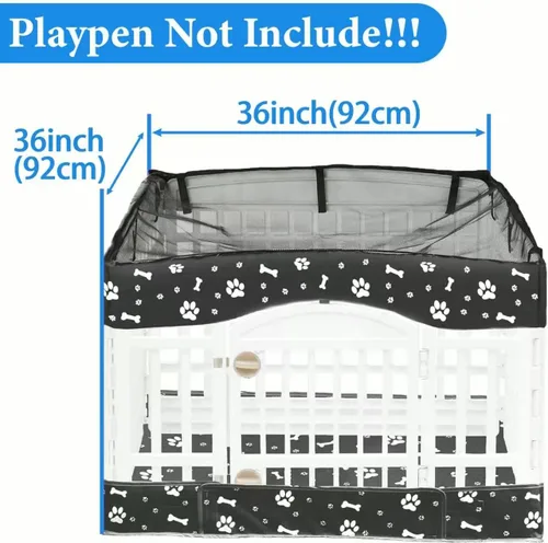 Miniatura 2 de Almohadilla inferior para corralito de perros y cubierta superior de malla para corralitos de 36 x 36 pulgadas (no incluido), reutilizable