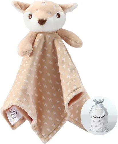 Miniatura 7 de CREVENT Manta acogedora de seguridad para bebés y niños, diseño de lunares Minky frontal + respaldo de sherpa con cara de animal (oso azul)