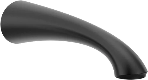 Miniatura 2 de Glyde WT371BL - Grifo de bañera de alto flujo negro mate con alcance de boquilla de 10 pulgadas, montaje en pared, color negro mate