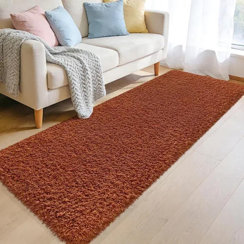 Miniatura 37 de Alfombras suaves para dormitorio, alfombra de pasillo de 2 x 6 pies, alfombra de felpa lanuda antideslizante para mesita de noche, sofá, sala