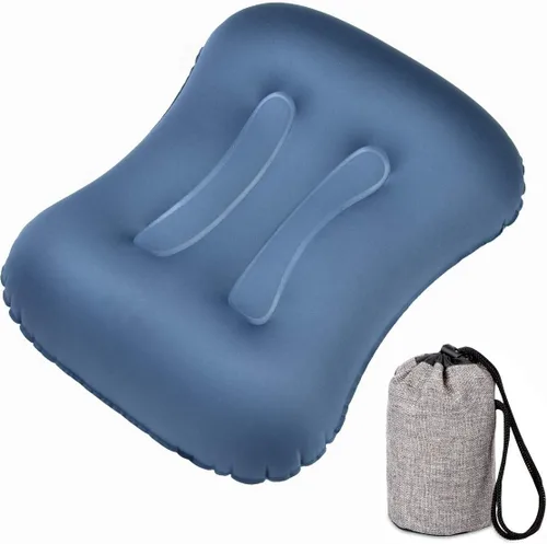 Miniatura 2 de Almohadas inflables ultraligeras para campamento: compresibles, compactas, inflables, cómodas, ergonómicas para soporte de cuello y lumbar mientras