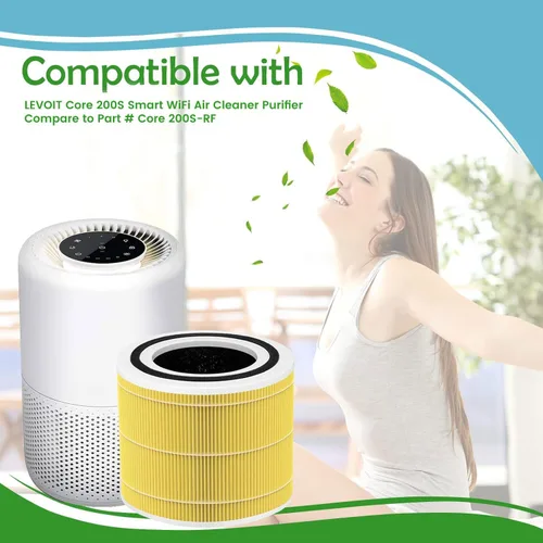 Miniatura 3 de Core 200S - Filtros de repuesto True HEPA para mascotas compatibles con LEVOIT Core 200S Smart WiFi purificador de aire, juego de filtros HEPA de 3