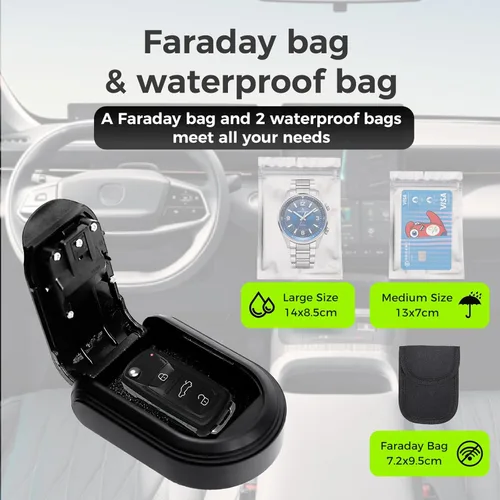 Miniatura 6 de Caja magnética para llaves para ocultar una llave debajo del automóvil con cerradura de combinación con imán fuerte para guardar llaves