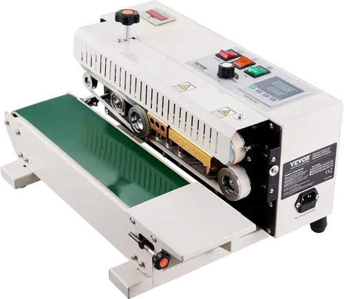Miniatura 12 de Máquina selladora de banda continua para bolsas VEVOR, ancho de sello de 0.24-0.47 pulg/6-12 mm, máquina selladora de banda horizontal con control