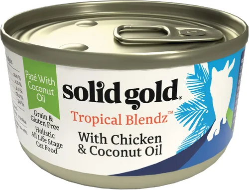 Miniatura 33 de Solid Gold comida húmeda para gatos desmenuzada con salsa - Alimento enlatado para gatos hecho con atún real y caballa - Sin granos de los Cinco