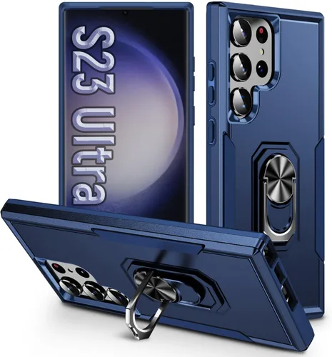 Miniatura 11 de Funda protectora diseñada para Galaxy S23 con soporte, a prueba de caídas militares, a prueba de golpes, a prueba de polvo, para Samsung S23, rosa