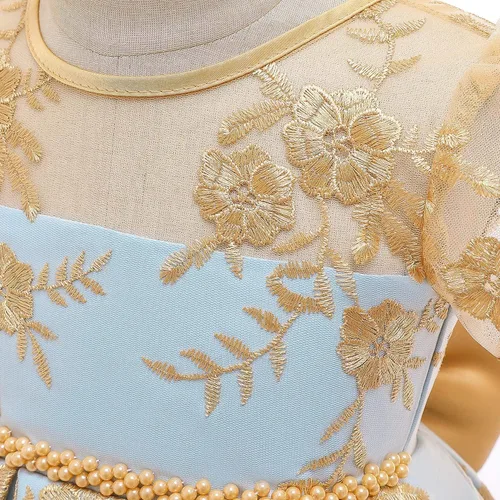 Miniatura 5 de NNJXD Vestido de princesa para bebé, con flores, para cumpleaños, bodas, fiestas