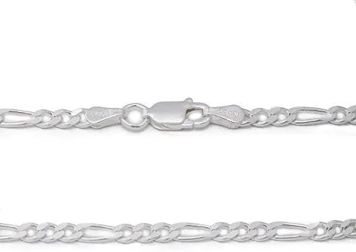 Miniatura 8 de Cadena de plata de ley 9253mm figarobroche con forma de pinza. 1636 pulgadas