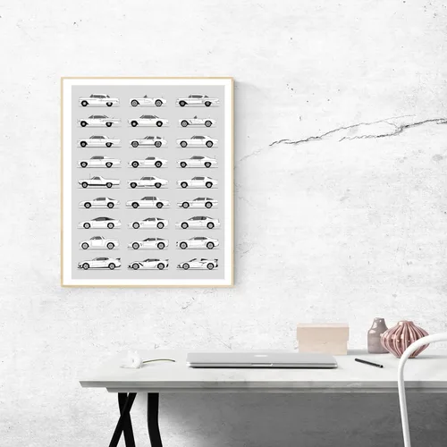 Miniatura 6 de Idea Network Póster hecho a mano compatible con Chevy impreso, arte de pared, decoración hecha a mano de lo mejor de las generaciones de Chevy