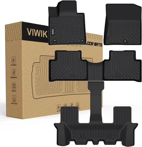 Miniatura 57 de VIWIK Alfombrillas de Piso para Kia Sorento de 7 asientos 2016-2020 S/L/LX/EX/SX/SX Limited, Alfombrillas de Coche Automotrices 3D Antideslizantes