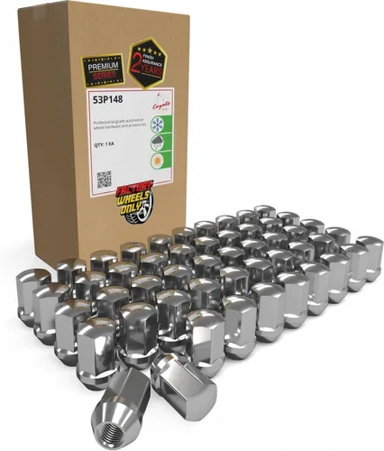 Miniatura 24 de Wheel Accessories Parts 20 tuercas de llanta M14x1.5 14x1.5 rosca OEM estilo fábrica 1.65" largo negro 7/8" 0.866 in hexagonal para Jeep Wrangler