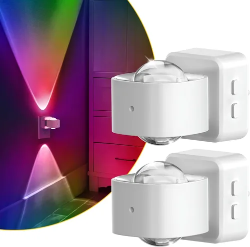 Miniatura 13 de L LOHAS LED Proyector de luz nocturna, luces nocturnas enchufables a la pared, 2000 K/3000 K/5000 K, luz nocturna de temperatura de color ajustable