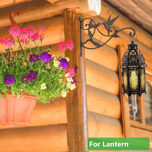 Miniatura 5 de Soportes para colgar plantas en la pared, de hierro fundido, de metal, para plantas forjadas, ganchos decorativos para colibrí, para interiores