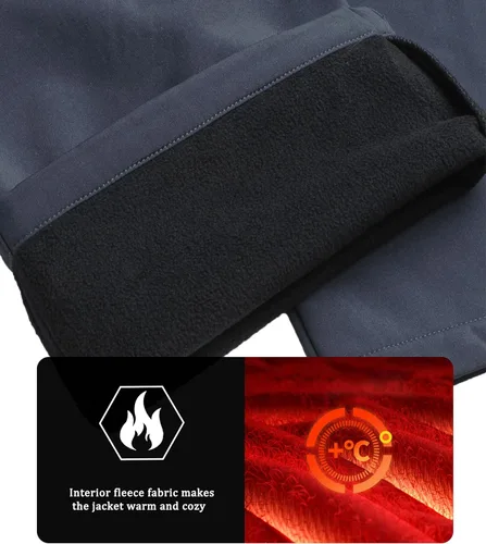 Miniatura 3 de MAGCOMSEN - Pantalones de invierno para hombre, impermeables, con forro polar pantalones tácticos softshell, para snowboard, esquí, con bolsillos