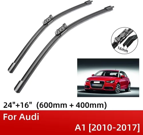 Miniatura 2 de Escobillas para limpiaparabrisas delantero compatible con Audi A1 2010-2017 de 24 + 16 pulgadas, accesorios de cortador de cepillos 2010 2011 2012