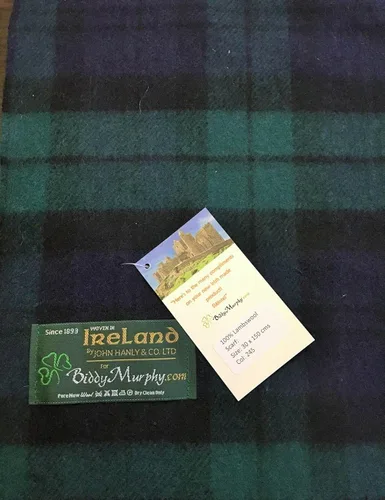 Miniatura 6 de 100% Irish Lambswool Plaid Scarf, Soft & Warm, Celtic Tartan Pattern, Imported