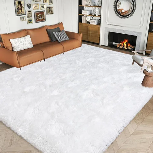 Miniatura 44 de Dssimo - Alfombra superesponjosa para la habitación, alfombra de área moderna, pequeña, suave y acogedora de felpa para niños, niñas y adolescentes