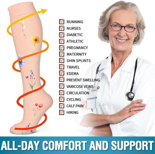 Miniatura 111 de 6 Pack Copper Compression Socks for Women and Men Circulation-Best Support for Medical, Running,Nursing,Athletic