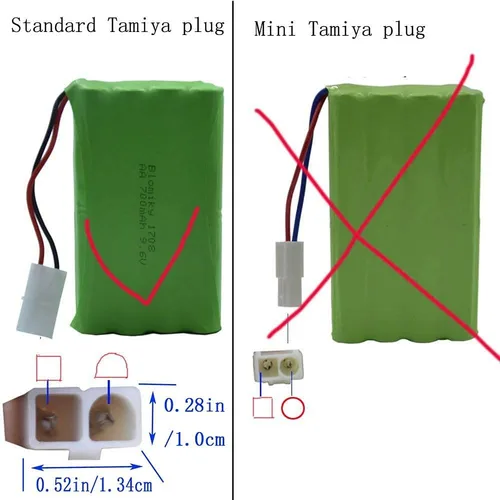 Miniatura 2 de Blomiky Paquete de 1 batería recargable NiMH de 9.6 V 2000 mAH de 8 celdas AA con conector Tamiya estándar enchufe para tanque de camión RC