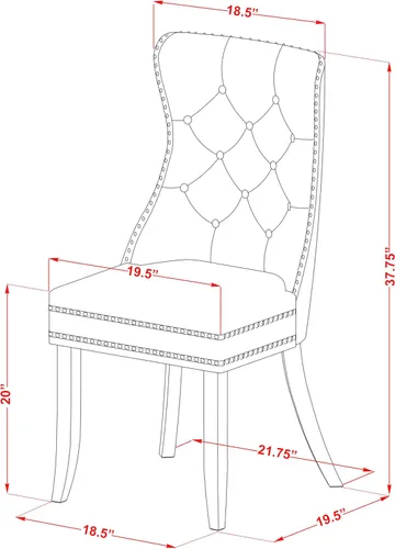 Miniatura 11 de East West Furniture ANDA5-LWH-12 - Juego de cocina de 5 piezas que contiene una mesa de comedor redonda con pedestal y 4 sillas Parson tapizadas