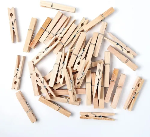 Miniatura 7 de Paquete de 50 pinzas de madera de aproximadamente 2-7/8 pulgadas de largo