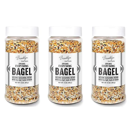 Miniatura 9 de 2 botellas XL Everything Bagel condimento mezcla de 10 onzas cada bagel pimienta de Jamaica, condimento de sésamo, mezcla deliciosa de sal marina