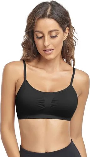Miniatura 12 de Litthing Bralettes Padded for Women Cami Strap Bra Seamless Sportsbra Wireless Comfort Yoga Lightly T-Shirt Tank Tops