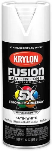 Miniatura 417 de Krylon Fusion - Pintura en aerosol adhesiva todo en uno para uso en interiores y exteriores, 12 onzas, aluminio
