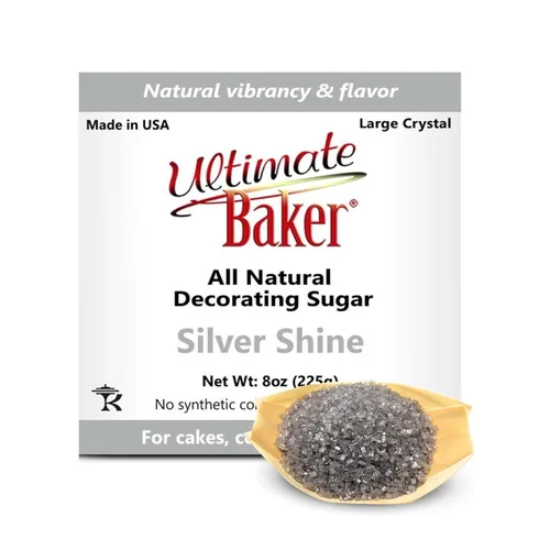 Ultimate Baker Azúcar decorativa – Azúcar de color natural para decoración de pasteles, cupcakes, galletas, azúcar para hornear y glaseado, cristal