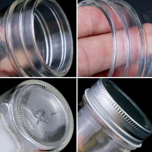 Miniatura 3 de Paquete de 16 tarros de vidrio de 2 onzas con tapas, mini vasos de chupito con tapa de metal, tarros redondos de vidrio para conservas, recipientes