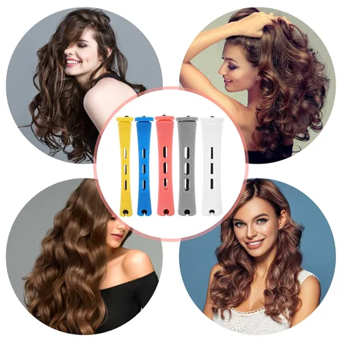 Miniatura 6 de SPTHTHHPY Juego de rodillos para el cabello, 100 varillas permanentes con 5 tamaños, rizador de pelo para mujer, pelo largo y corto, herramientas