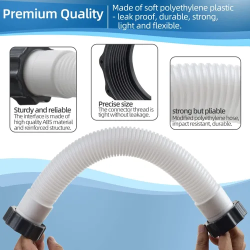 Miniatura 3 de Reemplazo de manguera de bomba de filtro de arena de piscina de 14 pulgadas para bombas de filtro de arena Intex y sistemas de agua salada, manguera