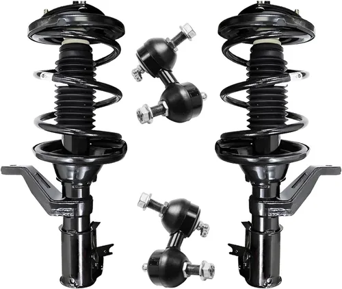 Miniatura 38 de Detroit Axle - Puntales delanteros con resorte helicoidal + enlaces de extremo de barras estabilizadoras de repuesto para Ford Flex Lincoln MKT