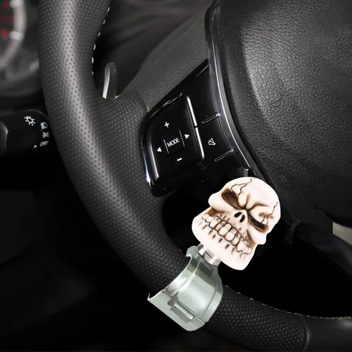 Miniatura 4 de Pomo Giratorio de Volante con Calavera Perilla Giratoria de Conducción Suicida Mango de Potencia Ajuste Universal para la Mayoría de Vehículos Autos