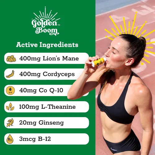 Miniatura 2 de Blaze n Chill Golden Boom Energy & Focus Shot Claridad mental y apoyo de rendimiento para el trabajo, estudio y entrenamiento Bebida energética