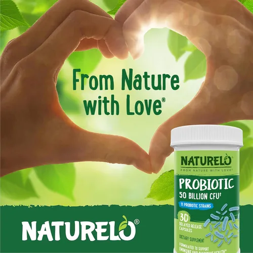 Miniatura 8 de NATURELO Probióticos para la salud digestiva - 50 mil millones de UFC, suplemento diario de 11 cepas - Estimula el sistema inmunológico, liberación